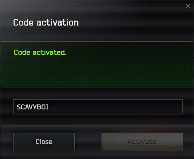 LogicaISoIution's tweet photo. #EscapeFromTarkov ** PROMO CODES **

Activate these in your launcher ~ 

SBEUKOMAR
SCAVYBOI https://t.co/0NXoU5vTxx