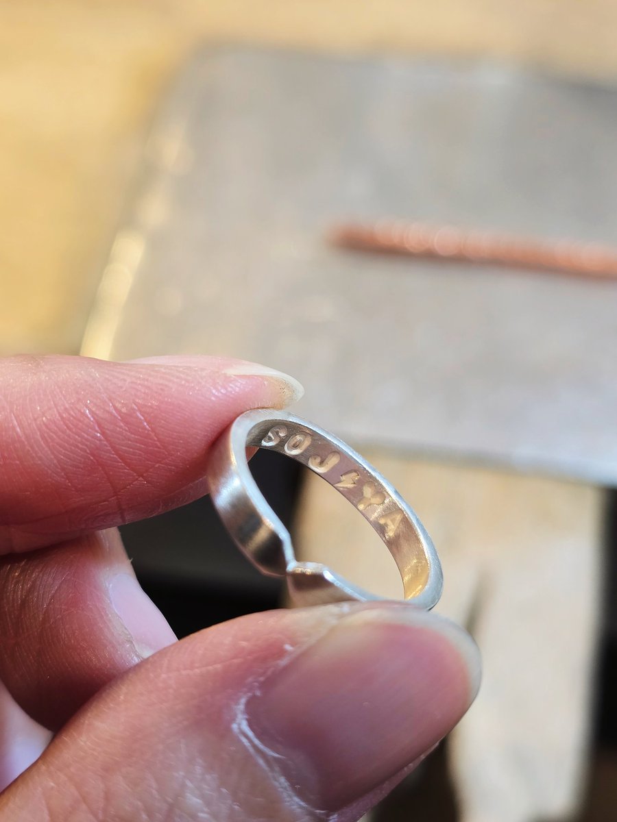 satodee1's tweet image. went to a metal workshop today and made this ring!! 

gachiakuta- sōjiya ✨️