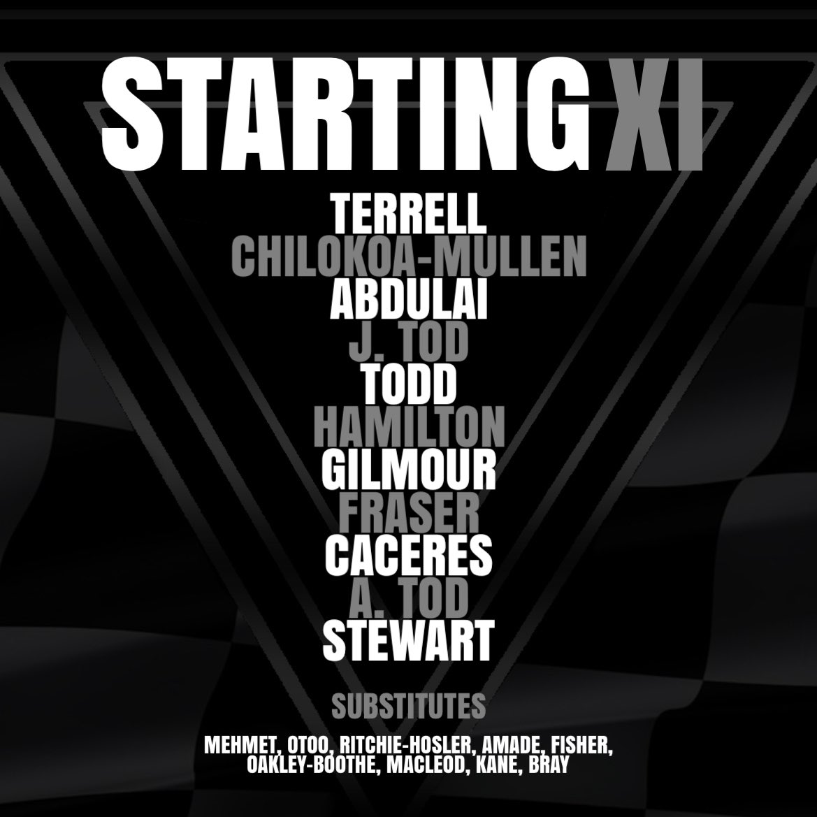 ParsReview's tweet image. Today’s #DAFC team to take on Greenock Morton 🏁