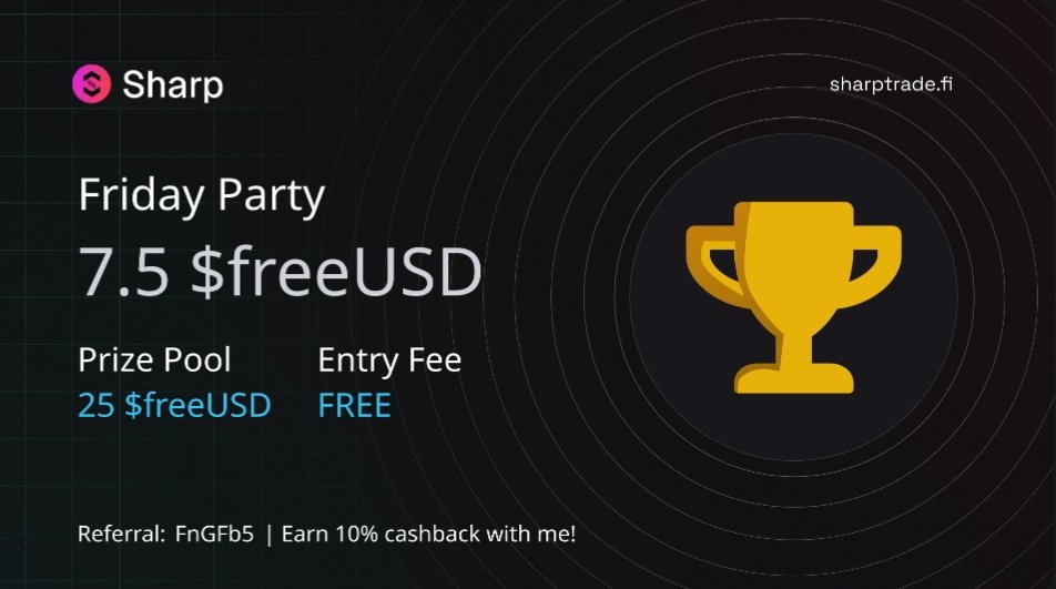 chelz11_sol's tweet image. Gm 🌅 

The market’s moving, opportunities are opening, and your sharp decisions matter more than ever. Hop into @SharpTradeFi, make your call, and turn your early-morning focus into real rewards. Let’s trade smarter and win bigger today! 🚀🚀
