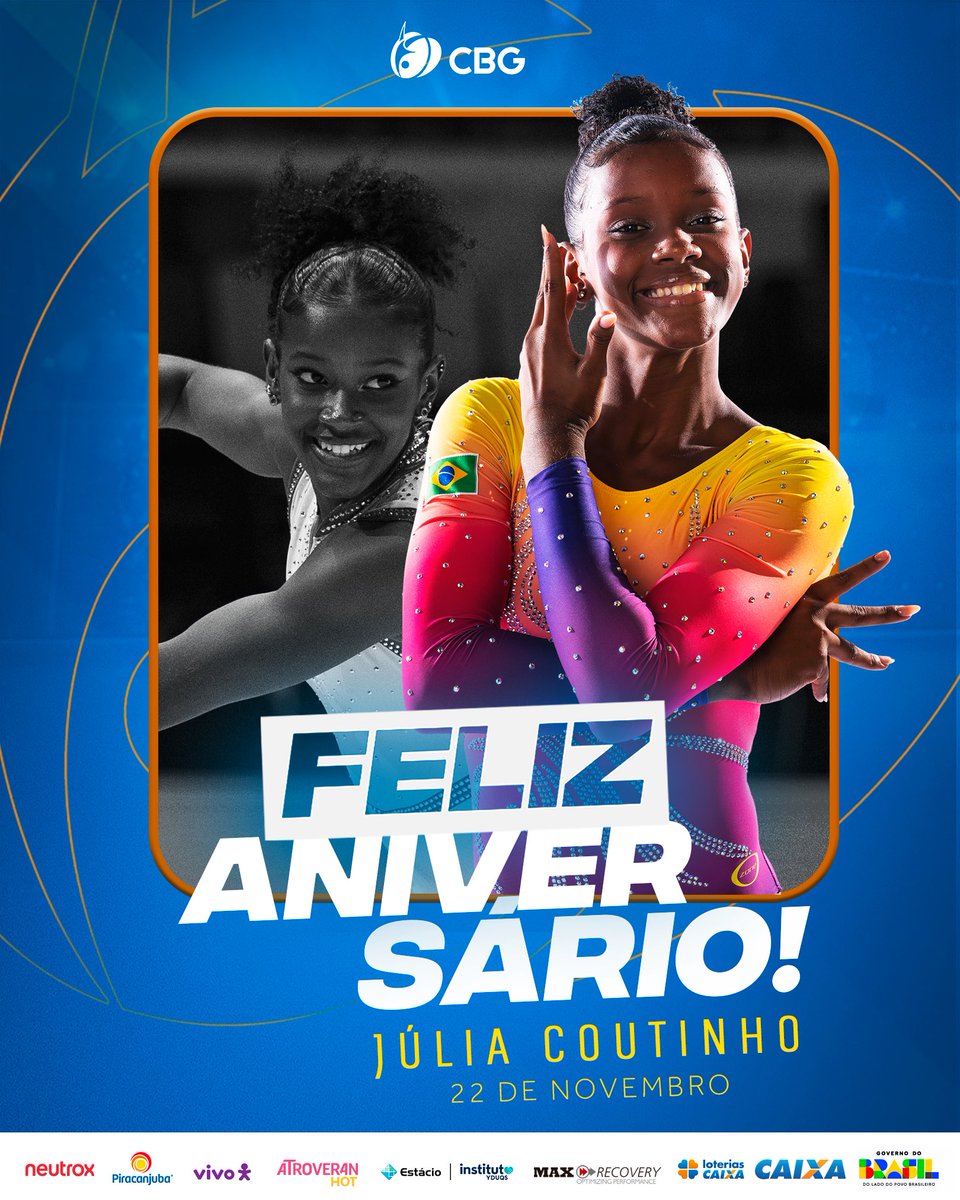 cbginastica's tweet photo. ELA TEM SANGUE DE “MARIA MARIA”! 💃🏾
Dia da atleta da Seleção Brasileira de Ginástica Artística, Júlia Coutinho! 😍🌟
Feliz aniversário! 🎉🥳🎂
#LoteriasCAIXA @loteriascaixaoficial @caixaesportes #ATroveranHot #GelolMassageador #EsporteGovBr @esportegovbr #Estacio #MaxRecovery #Neutrox #Vivo #Piracanjuba @neutrox @vivo @oficialpiracanjuba @atroveran @gelol_oficial @govbr #GovernoFederal #GovernoDoBrasil