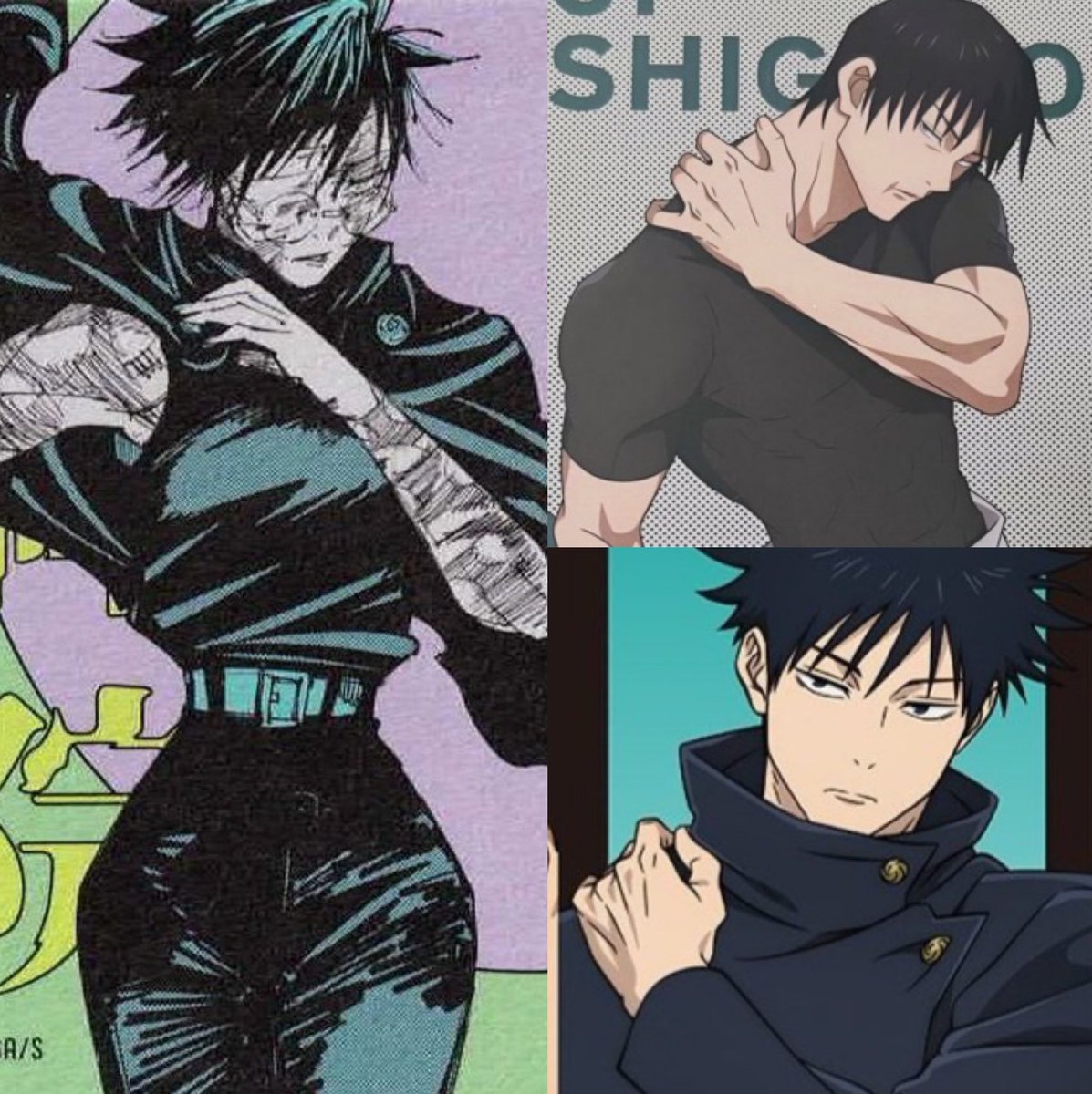 JJKcontents's tweet image. The Zenin shoulder habit