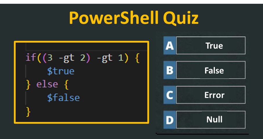dfinke's tweet image. PowerShell Question / Quiz
What is the output of the following #PowerShell code, and why?

Comment your answers below! 👇🏻