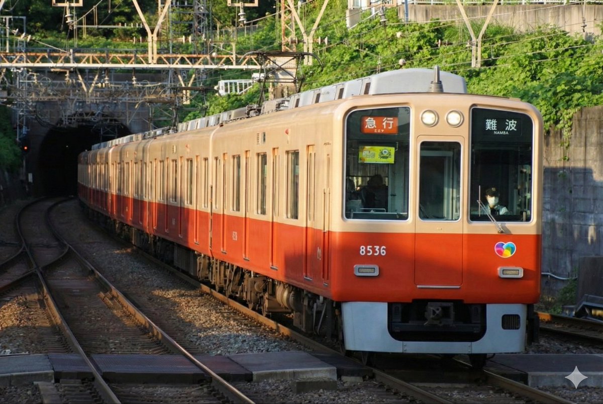 oimos_TMchannel's tweet image. #AI撮り鉄
阪神8000系  急行難波行き
石切にて撮影