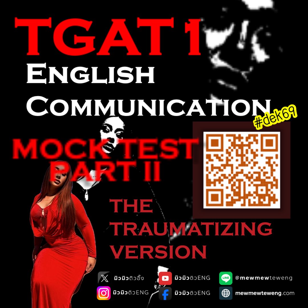 mewmewenglish's tweet image. 💀 #MockTestสาธุ #dek69 ชุดแรกของมิวมิวง่ายเกิน คือให้ทำเอาฟีลทำเรียกกำลังใจเนาะ 😏 — มาค่ะ ถึงเวลาสนุกแล้วค่ะ มาทำ #MockTrauma กันค่ะ 🔪🩸🧸🙃

google  form: docs.google.com/forms/d/e/1FAI…

ps. กะเทยแค่ขู่ไปงั้นแหละ ไม่ได้ยากหรอก แค่ยาวหน่อย อยากให้ฝึกอ่าน อยากให้เก็บศัพท์แค่นั้นเอง😘