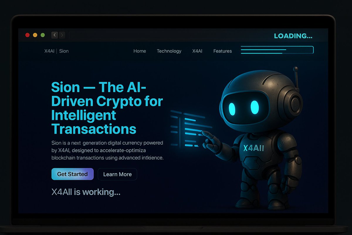 ⚡️⏳ 9 days until launch.⚡️
While the page is loading, X4AII is building. 🤖⚙️
AI in the back, SION in the front – the system is getting ready for the next level of crypto. 🚀💿
When the bar hits 100%, it’ll be too late to be early. 🛸
👇 Join the community before launch:
🔗