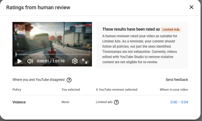Hey <a href="/TeamYouTube/">TeamYouTube</a> I sent you a DM regarding a recent video. Can you help me out? It got limited ads for "violence" in a Call of Duty video. If that's the case EVERY COD creator would get demonetized youtube.com/watch?v=uYB-WT…