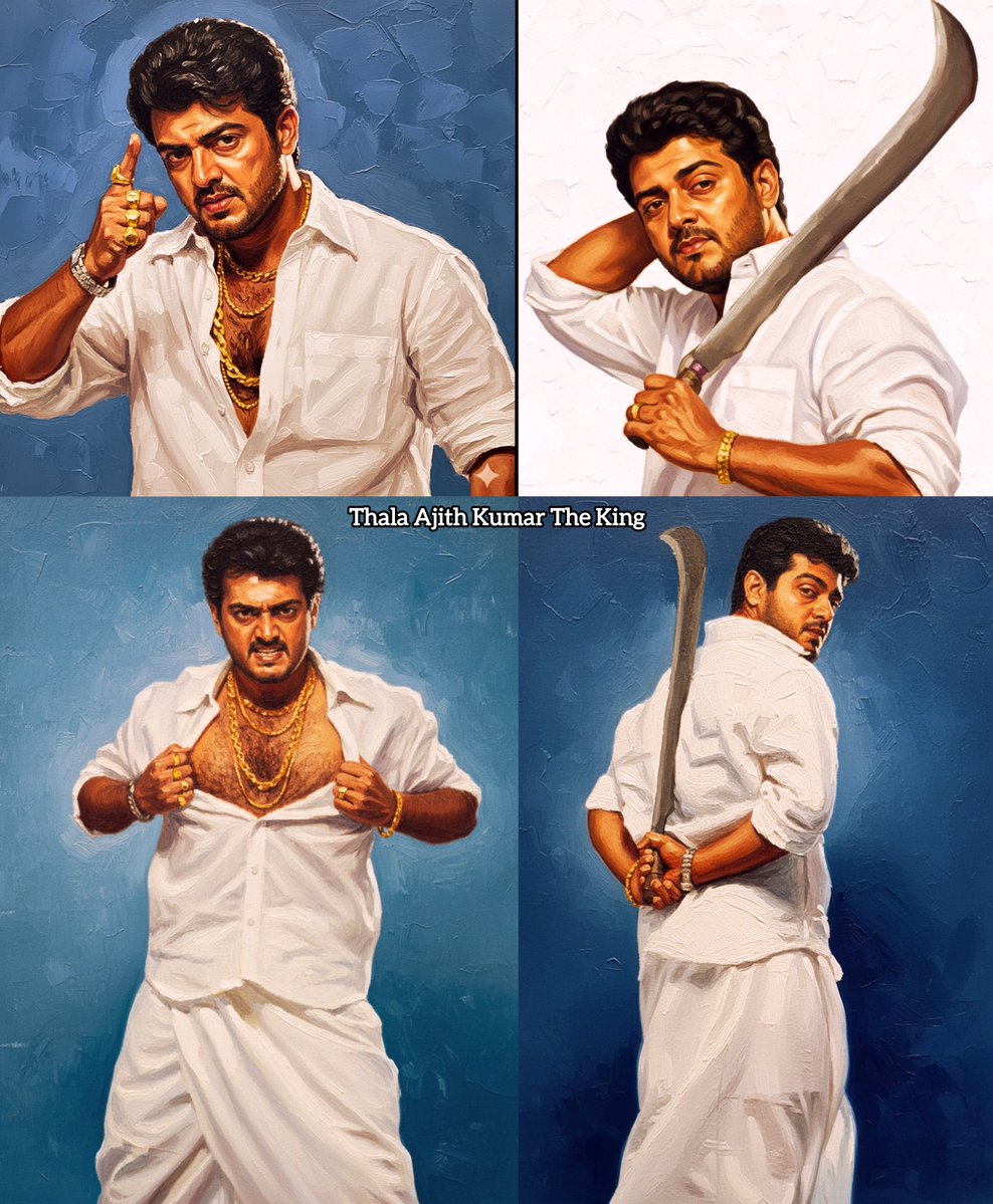 rex_jesu's tweet image. Attakasam Oil painting images...

#AjithKumar #AttagasamReRelease