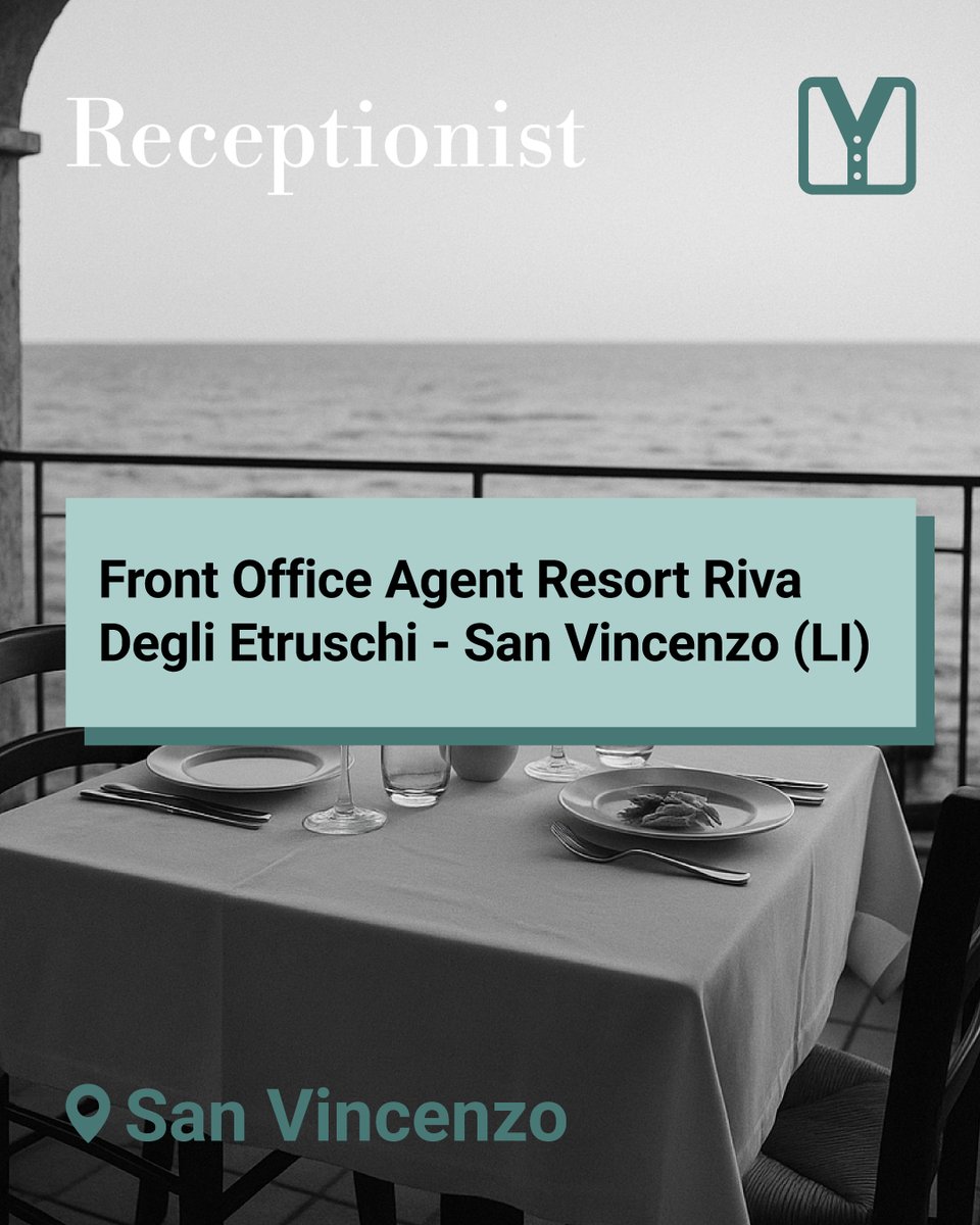 RYSTO_com's tweet image. Il prestigioso Resort Riva degli Etruschi, immerso nella natura della costa toscana è alla ricerca di un/una Front Office Agent per la stagione.

 rysto.com/it/arranger-co…

#rysto #rivadeglietruschi #toscana #frontoffice #reception #hospitality #hotellerie  #job #lavoronelturismo