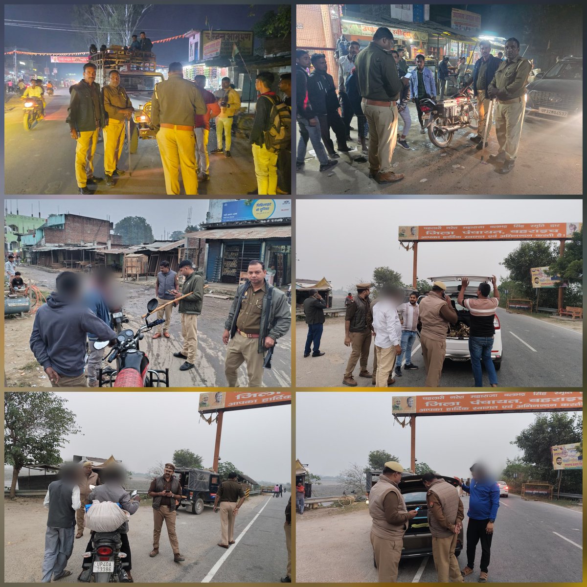 bahraichpolice's tweet image. यातायात माह नवम्बर-2025 के दृष्टिगत #SPBahraich के निर्देशन में,
जनपद में शांति एवं कानून-व्यवस्था बनाये रखने तथा यातायात नियमों का अनुपालन कराये जाने के लिए #BahraichPolice द्वारा संदिग्ध वाहन/व्यक्तियों की चेकिंग की जा रही है।
#UPPtraifficmonth 
#UPPolice