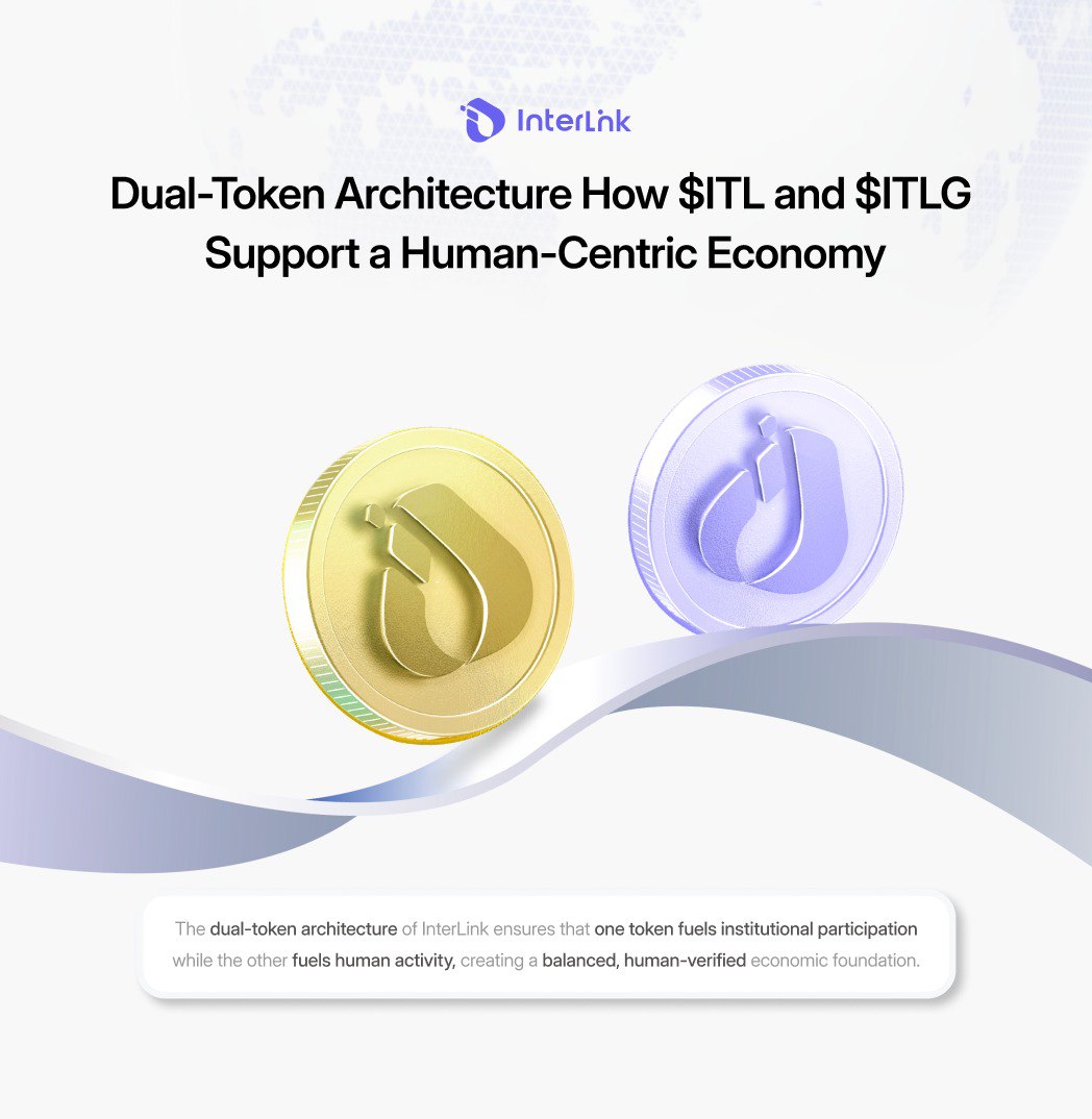 Dual-Token Architecture - How $ITL and $ITLG Support a Human-Centric Economy

The dual-token model of <a href="/inter_link/">InterLink Labs 👤 + 🌐</a> comprising $ITL and $ITLG is designed to reflect two distinct roles: one token enabling access to the Human Layer (institutional alignment) and the other token