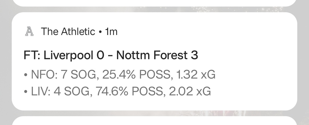 Forest are back!!! Lost on possession and xg again!!! #NFFC