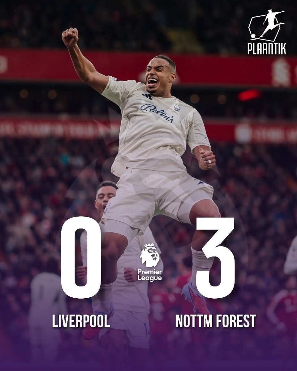 FT. 

⚽ Murillo 33'
⚽ Savona 46'
⚽ Gibbs-White 78'

Nottingham Forest take the win at Anfield and jump out of the relegation zone.