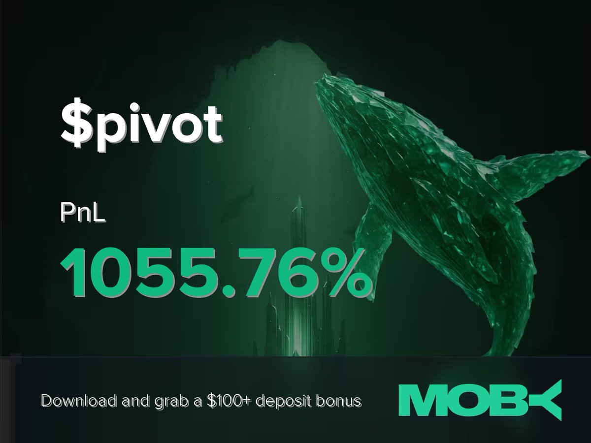 whalewatchalert's tweet image. Win Alert 📈

A trader on Moby Mobile just closed a position of $pivot with a PnL of +1055.76%.
