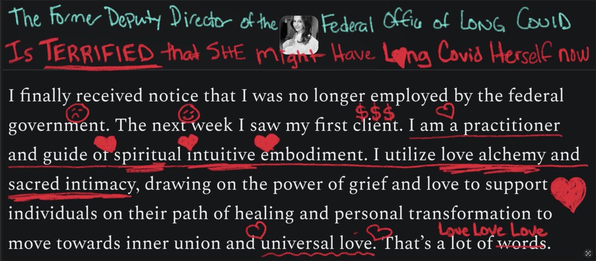 In case you're wondering why we're all still fk'd, this is the kind of antiscience fool the govt stacked our Long Covid boards with.

Allison O'Donnell, former Dep Dir of Office on Long Covid, got Covid and has been "unwell for almost two months now".  She's terrified.

Oh, no.