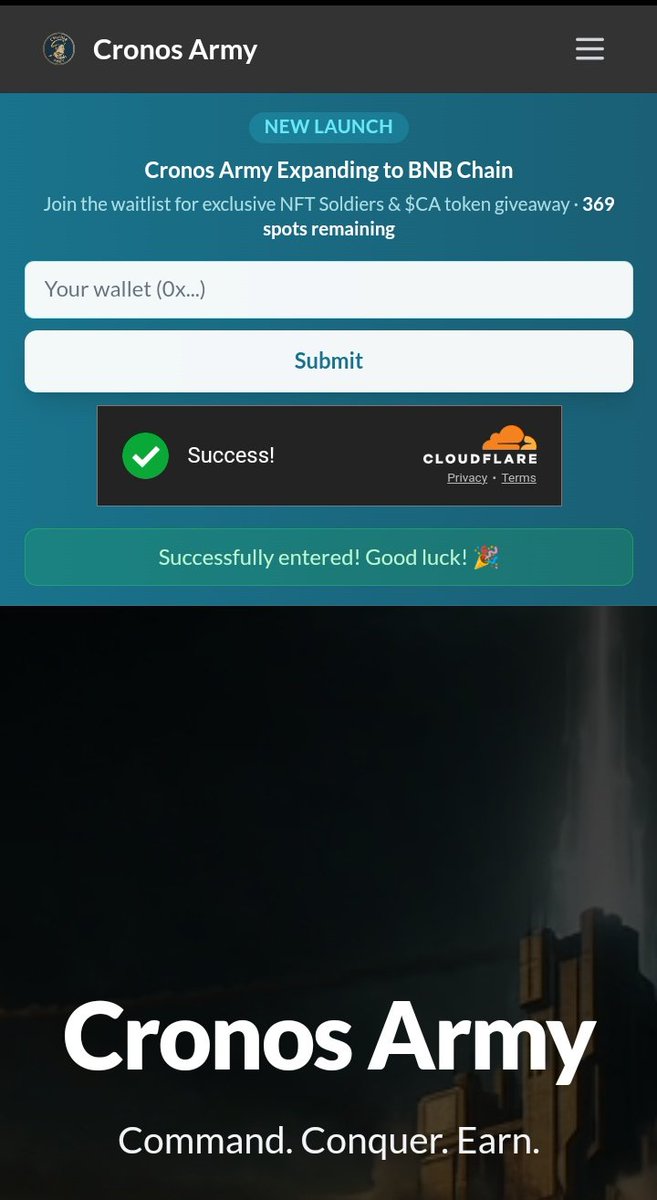 SeraphTechs's tweet image. Hey Fams,due to the adoption of the BNB Chain, @CronosArmy212 is giving out spots to both active and new members,as is seen below.
Just a few spots left,hurry up guys and grab yours.

Am sure y&apos;all are curious on what&apos;s next.
#CRO #BNB #CROARMY