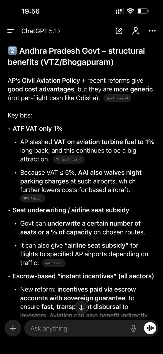 The incentives offered by Odisha govt to airlines is too good to be missed. This perfectly explains the sudden surge in flights and destinations from BBI and good regional connectivity among OD airports. 

AP govt should also consider something similar to boost Air connectivity.