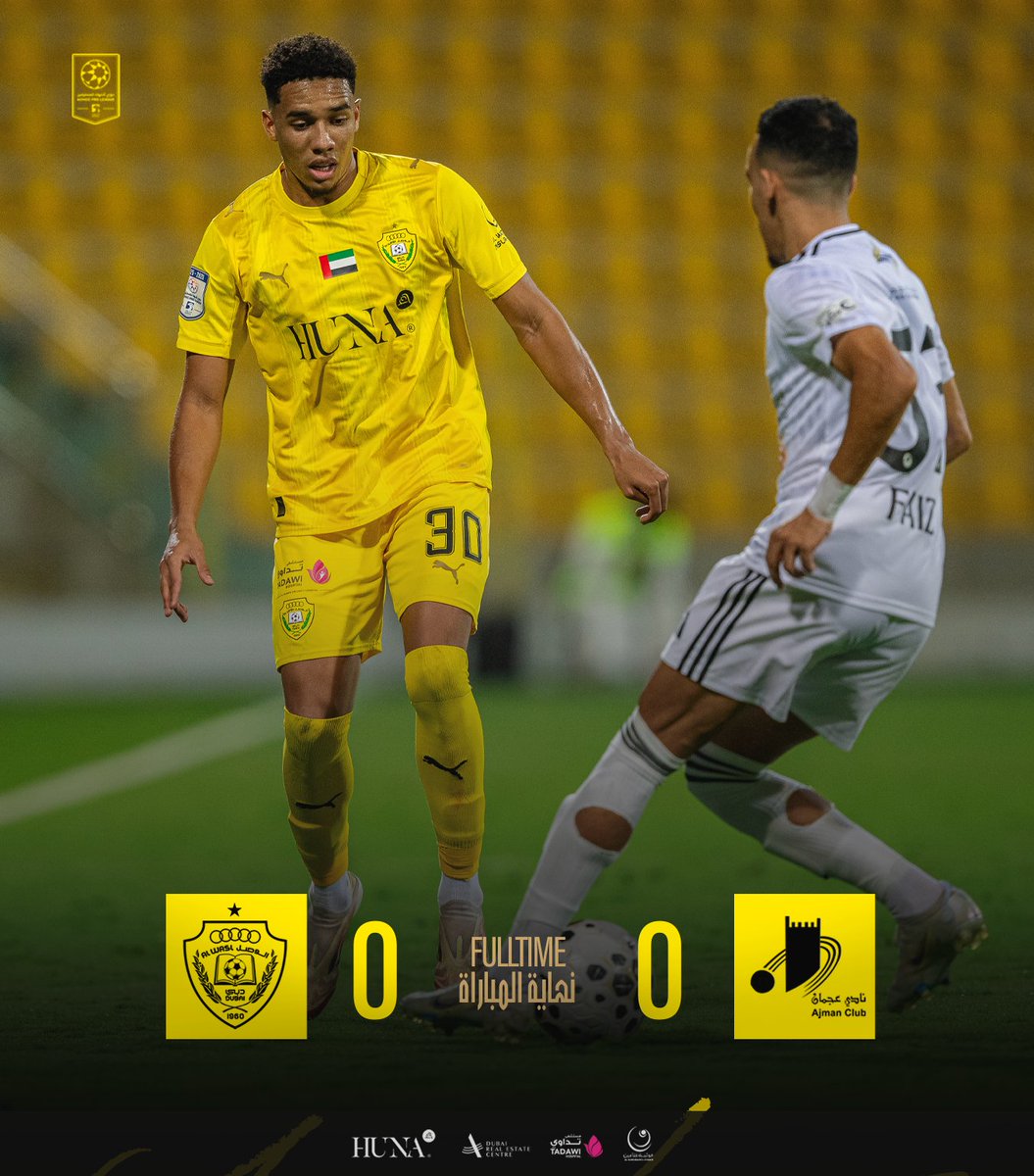 نهاية الـمـبـاراة 🔚

 Full Time 🔚

 الوصل 0 - 0 عجمان

 #الوصل_عجمان
 🟡 #الوصل | #ALWASL