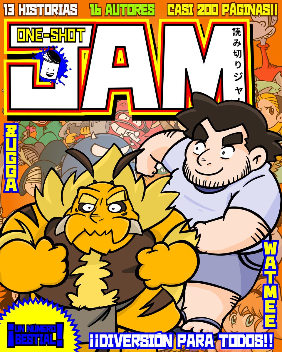 OneshotJam's tweet image. Seguimos con otro autor que debuta en la JAM: @watmeedraw nos trae a ZUGGA, el fornido, romántico y alocado abejorro mutante de dos metros y pico dispuesto a desafiar a su colmena para ganarse el amor de Frank, su abrumado (y también fornido) apicultor.
