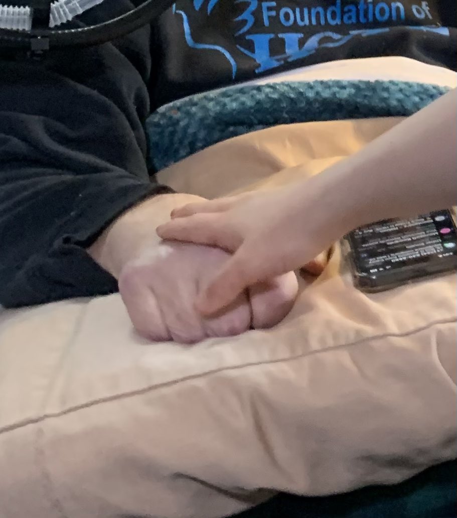 Chloe loves visiting my brother Keith who has ALS &amp; holding his hand &amp; praying with him. Society sees Chloe as “disabled”, but I know 💯she will have a mansion in Heaven and we will wish we had her direct connection to God 😇
<a href="/RCamposDuffy/">Rachel Campos-Duffy</a> <a href="/PAProLifeFed/">PA Pro-Life Fed</a> <a href="/LifeNewsHQ/">LifeNews.com</a> <a href="/EWTN/">EWTN Global Catholic Network</a>