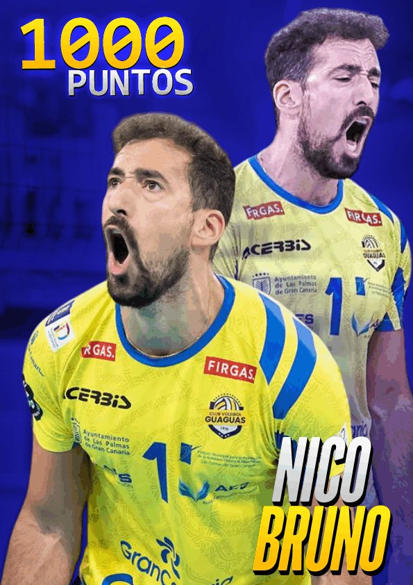 No hay nada mejor para ir calentando motores.... hace algunos partidos nuestro jugador <a href="/Nicobruno10/">Nicolas Bruno</a> alcanzó la magnífica cifra de 1000 puntos. 

Una auténtica barbaridadal alcance de muy pocos en el voleibol actual. 

Part. Nac. 691 puntos 
Part. Int. 373 puntos

📸 Emilio PC