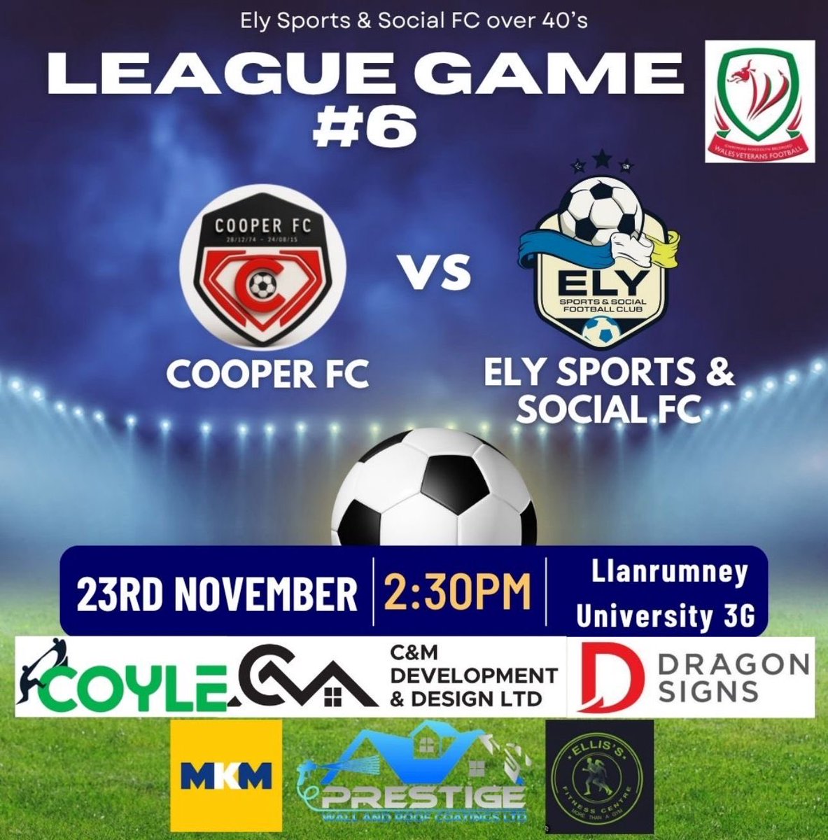 Tough game tomorrow against top of the league <a href="/CooperFC1/">Cooper FC</a> who have a 100% record, but the boys will be up for this especially on the back of our win last game #uppaely #uppasports ⚽️💙🍻