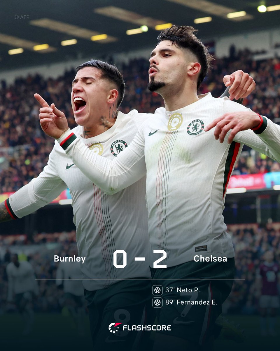 Flashscorecom's tweet image. 🥈 Chelsea sneak into second place in the Premier League, as the Blues beat Burnley at Turf Moor! ✌️flashsco.re/yz3uw6am
