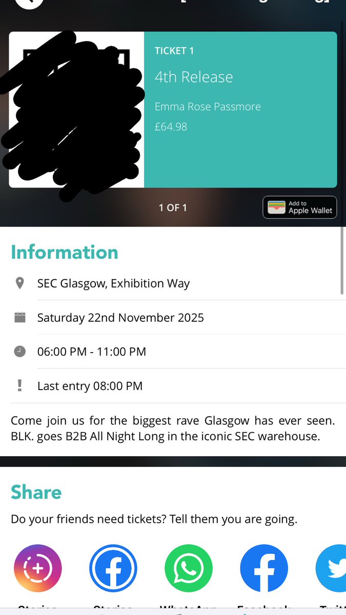 emma_rose_pass's tweet photo. Selling x1 ticket for BLK tonight I’m going to Chris Stussy instead tomorrow so want rid. DM me:) #BLK #Glasgow #PRTY #BLKGlasgow #rave https://t.co/ysVW9yIErg
