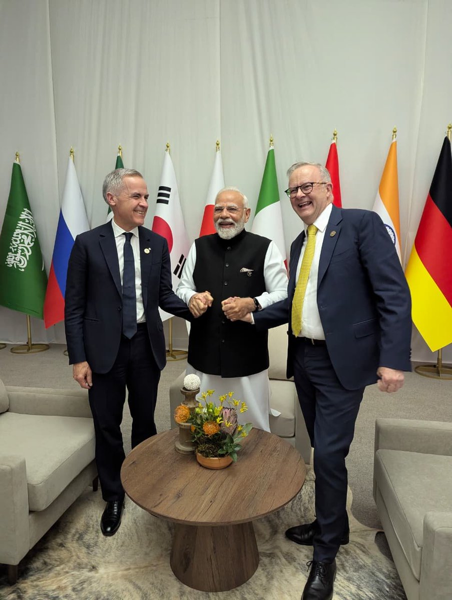 BaghelAzadsingh's tweet image. PM Modi led the launch of the Australia–Canada–India tech partnership, uniting three democracies to shape the future of innovation and clean energy. 🇮🇳🇦🇺🇨🇦

The collaboration aims to boost cooperation in emerging tech, resilient supply chains and AI.