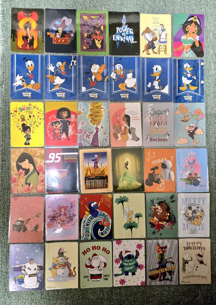 ディズニーストアのじゃんけんカードコレクションが144/152になりまし