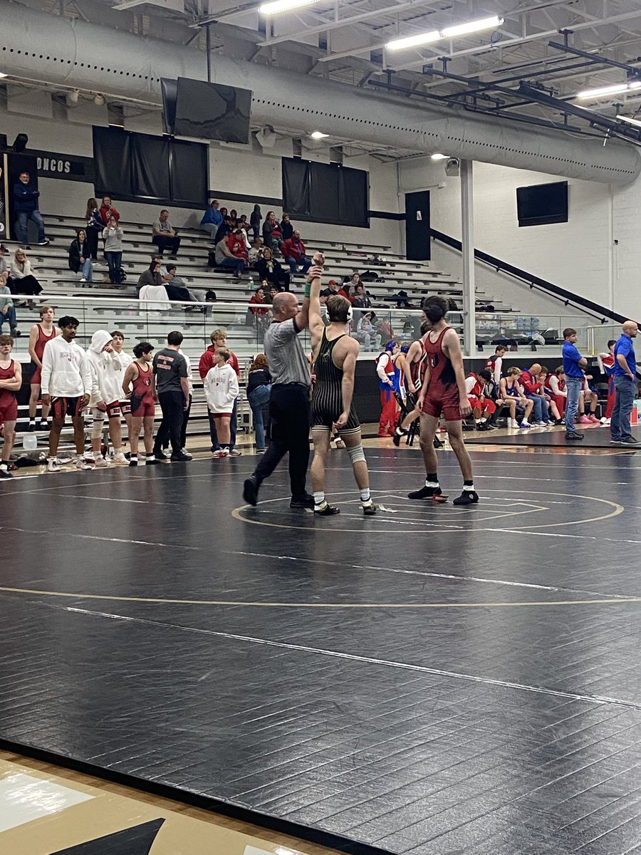 DHS_Broncos's tweet photo. Bronco Wrestlers on the mat this morning in the Super Bronco Duals! Let’s go Broncos! #GoBroncos https://t.co/cKEZ9QUbrn