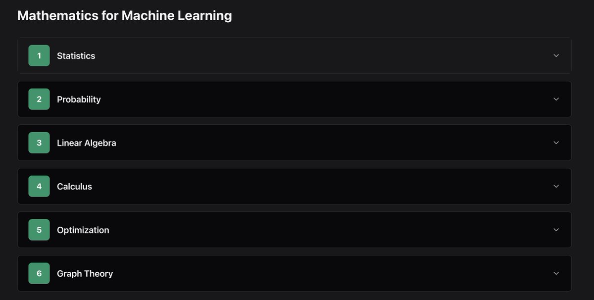 prathamgrv's tweet image. All the Math you need to learn Machine Learning.

Theory as well as Coding. Everything in one place.

Coming soon on @TensorTonic