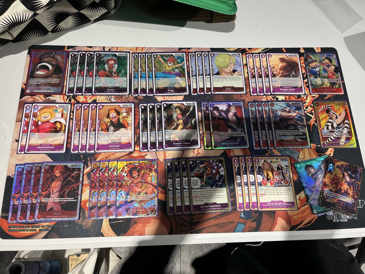 EmbHashtag's tweet image. Won my store treasure cup with Roger! Proving once again that he’s the goat, didn’t even need Bon clays

MUs:
Roger mirror ✅
UP Luffy ✅
PB Luffy ✅
UR Ace ✅

Downpair lost so only 4 rounds but ill take it. Sabo added to the rev army collection🔥
