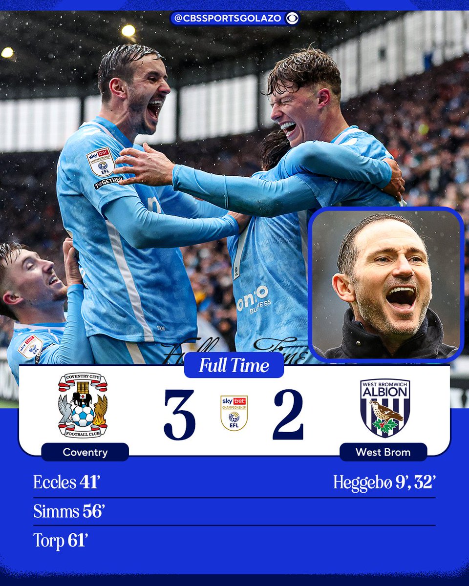 Frank Lampard's Coventry come back from 2-0 down to stay unbeaten at home and extend their lead atop the EFL Championship table 📈