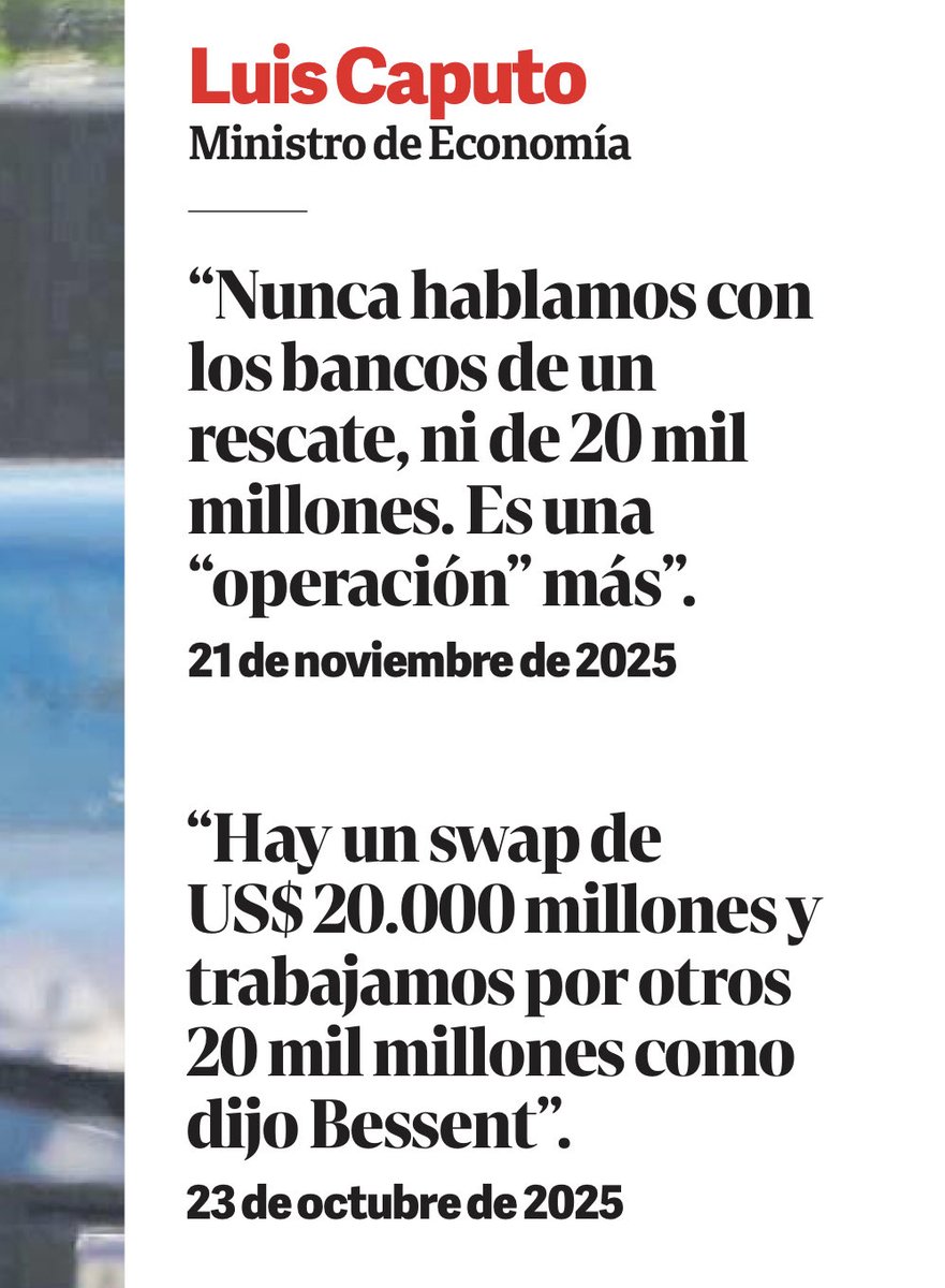 LucaRomero's tweet image. Fuerte contrapunto entre Luis Caputo y Luis Caputo.