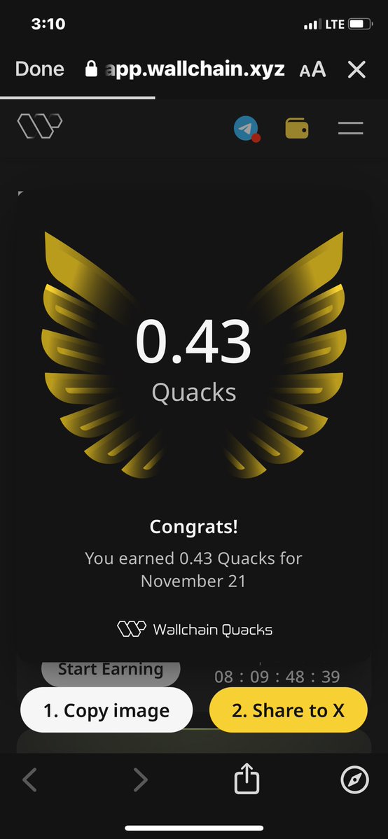 Tolulope_Felix1's tweet image. I just earned 0.43 quacks @wallchain i won’t stop preaching Elsa , In next 10 days epoch 1 will be over and what next ? …

Well till then we keep showing up by doing Elsa daily quest and climb  leaderboard .
