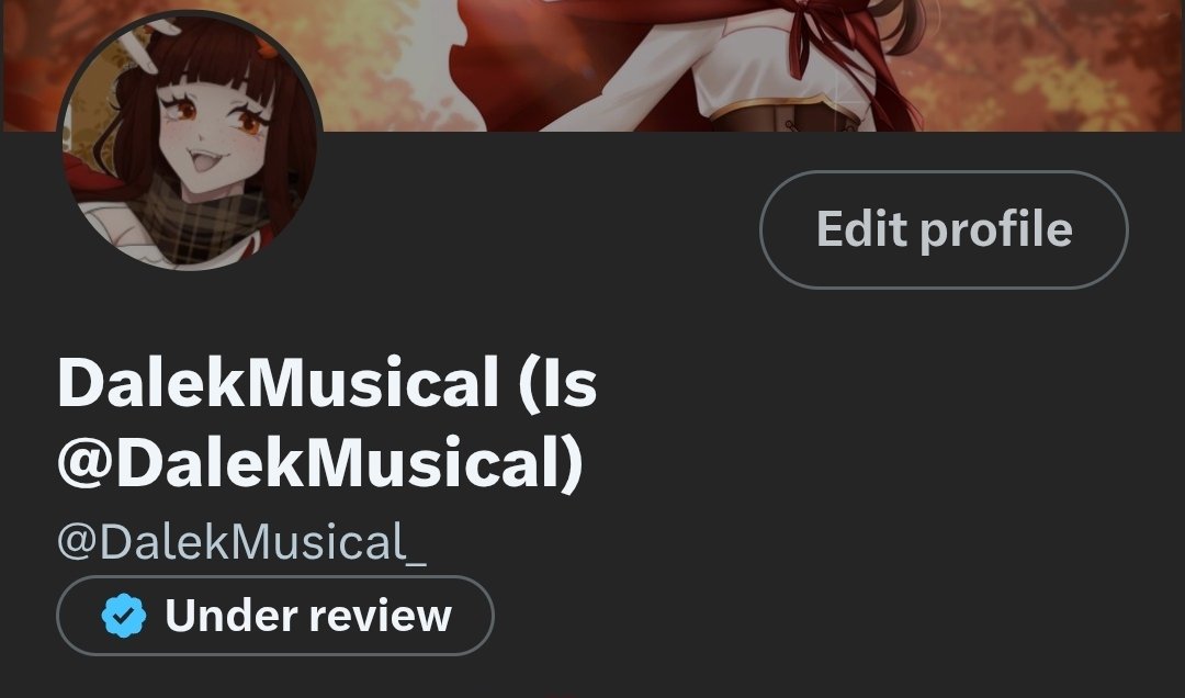 I have now been able to change my username! If you get a message from <a href="/DalekMusical/">Dalek 🧣🐿</a> it is not me as I will have an underscore!