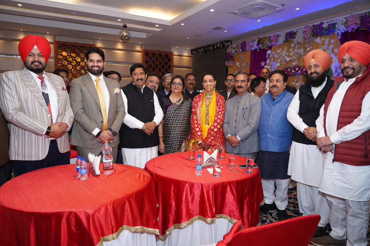 Partap_Sbajwa's tweet image. Had the pleasure of attending beautiful wedding ceremony and offering my blessings to Aastha, daughter of Himachal Pradesh Deputy CM @Agnihotriinc ji. Warmest wishes to Aastha and Sachin for a joyful and fulfilling life together.”