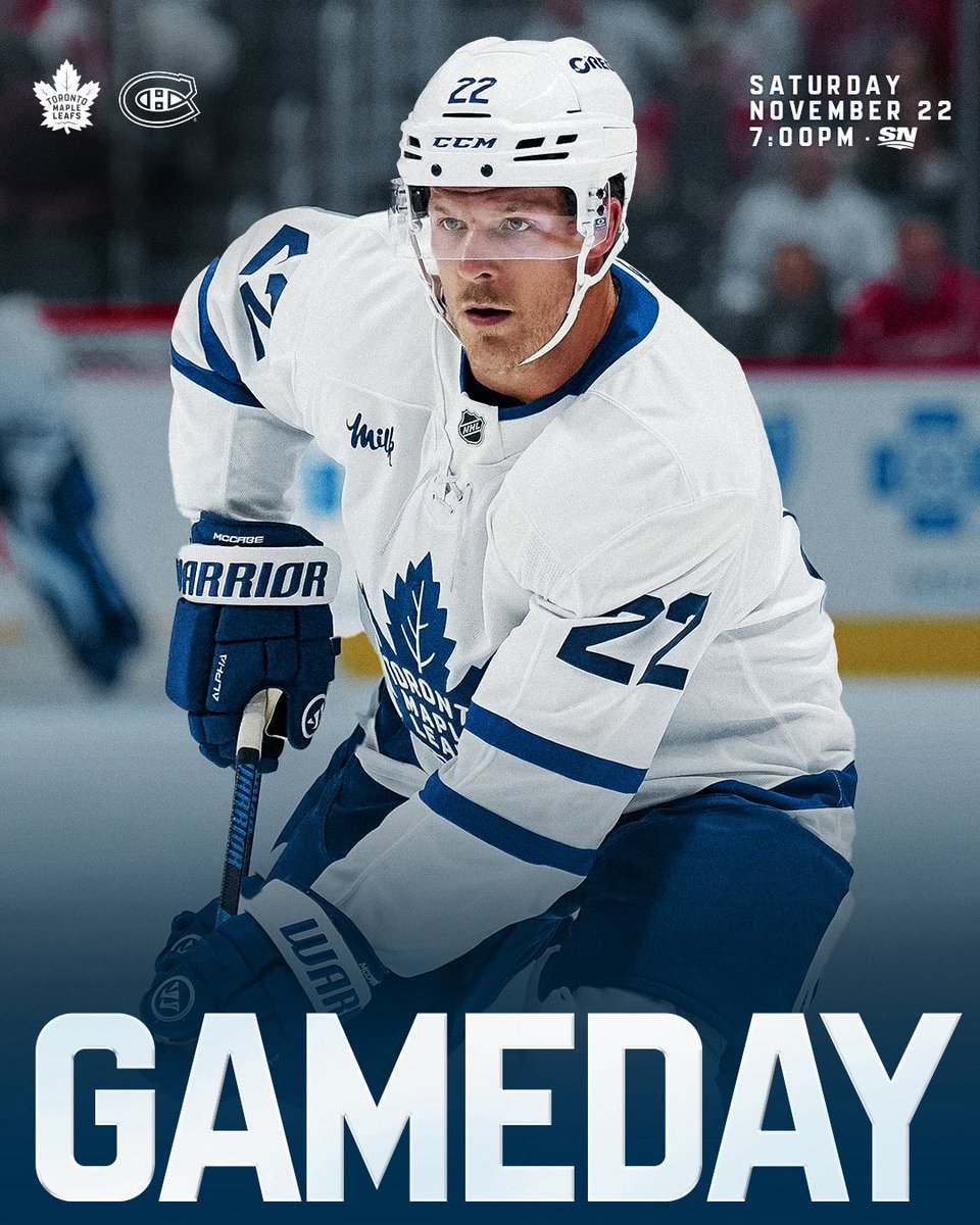MapleLeafs's tweet image. Leafs. Habs. Saturday night!