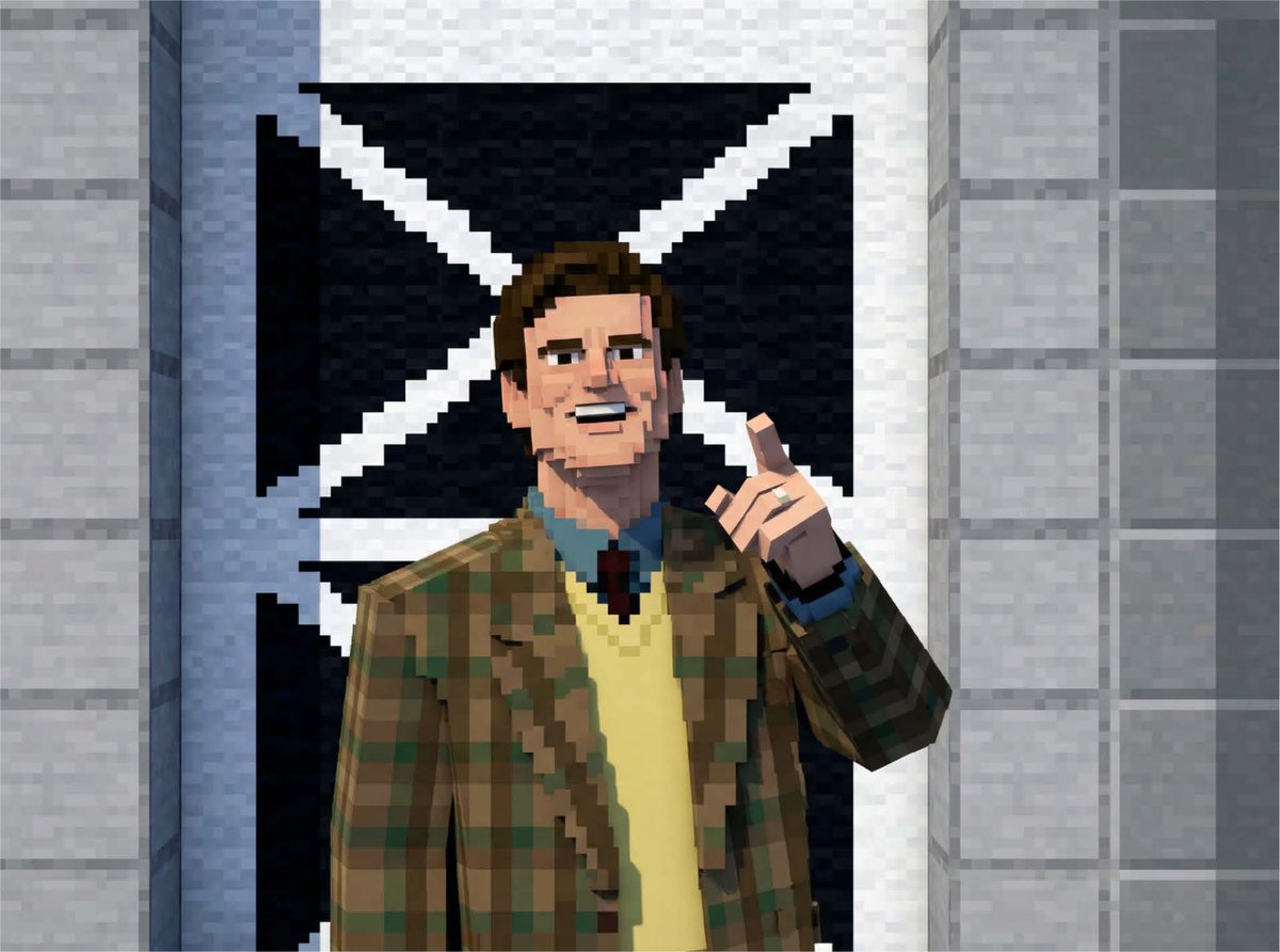 egeberkina's tweet image. Good morning Steve, and in case I don&apos;t see ya, good afternoon, good evening, and good night!

Recreated this iconic Truman Show moment in a Minecraft-style / voxel look using Nano Banana Pro in @xdesign_global

#xdesign #xdesignapp #nanobananapro #gemini3