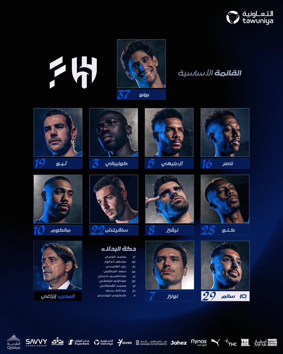 🏆 دوري روشن السعودي 2025-2026
▪️"الجولة التاسعة" 

تشكيلة نادي #الهلال الأساسية لمواجهة #الفتح

#شاهد_الآن_الرياضية |عبدالله الثميري <a href="/ABALTHMAIRI/">Abdullah Althmairi</a>
#الاتحاد_السعودي_للإعلام_الرياضي 
#دوري_روشن_السعودي