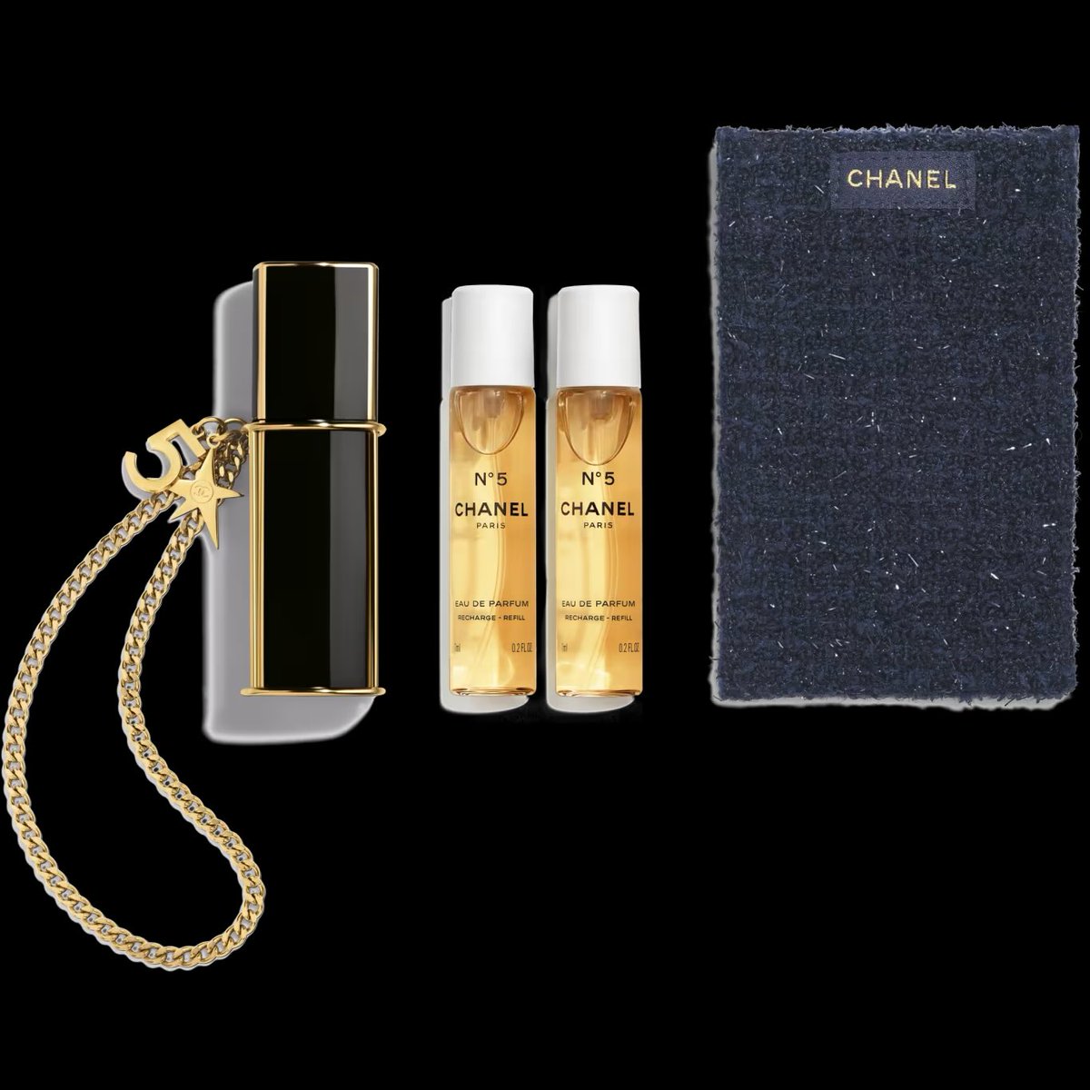 CHANELのクリスマスコフレ「シャネル N°5」香水スプレー可愛い🌃✨彗星