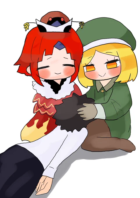 マスターを癒す紅ちゃんとバニヤン