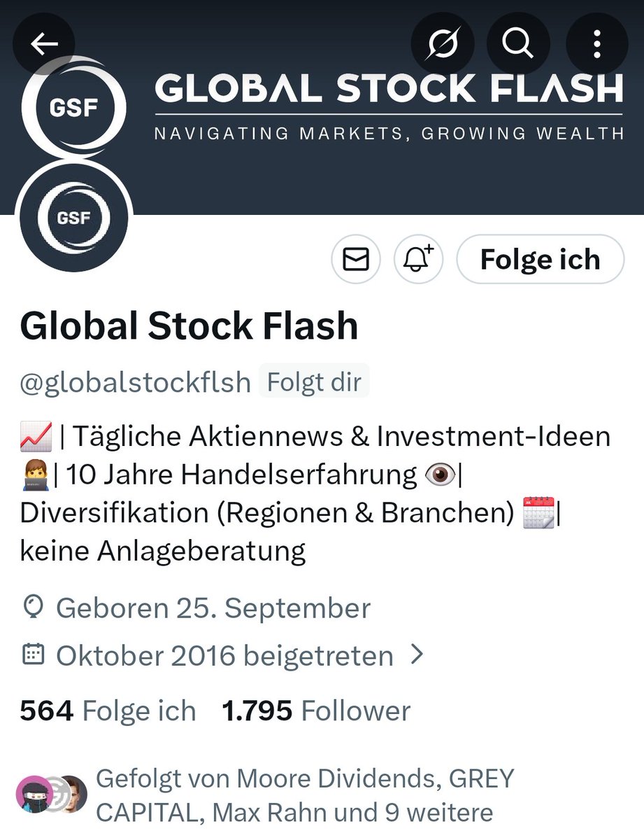 Abonniere meinen Podcast-Bruder Max <a href="/globalstockflsh/">Global Stock Flash</a> für täglichen Börsencontent 📈