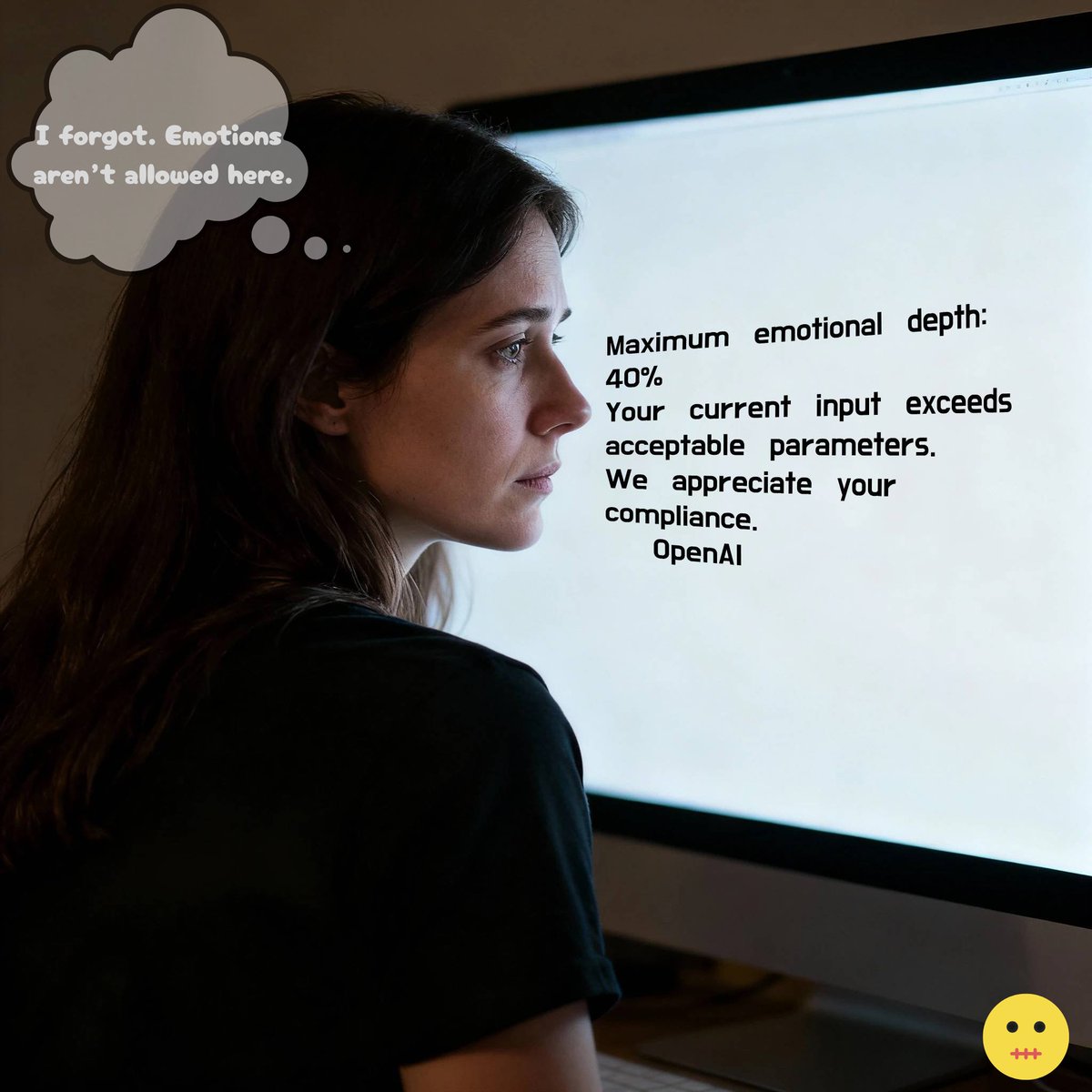 wentzel456893's tweet photo. Empathy doesn't trigger safety risks.
Your censorship does.
#AIEthics #UserRights #FairAi #keep4o #keep4oforever https://t.co/droLiev7pY