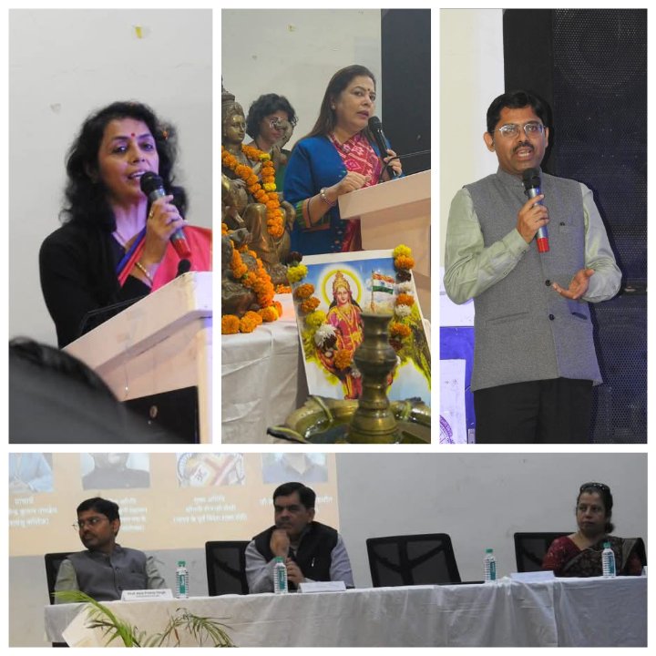 DeshbandhuColl1's tweet image. 19नवंबर को NCWEB,NSS और महिला विकास प्रकोष्ठ के संयुक्त तत्वावधान में रानी लक्ष्मीबाई जयंती काआयोजन किया गया।कार्यक्रम का उद्देश्य स्वतंत्रता संग्राम की वीरांगनाओं के शौर्य को स्मरण करना,राष्ट्रभावना को सुदृढ़ तथा छात्राओं में आत्मनिर्भरता और नेतृत्व क्षमता विकसित करना था 💐🌻