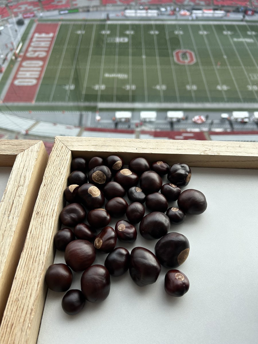 Last home game for <a href="/OhioStateFB/">Ohio State Football</a>’s SID Jerry Emig. One by one, staff and media have stopped to wish him a happy retirement and handing him a Buckeye. His desk won’t have space for his laptop by the end of the day.