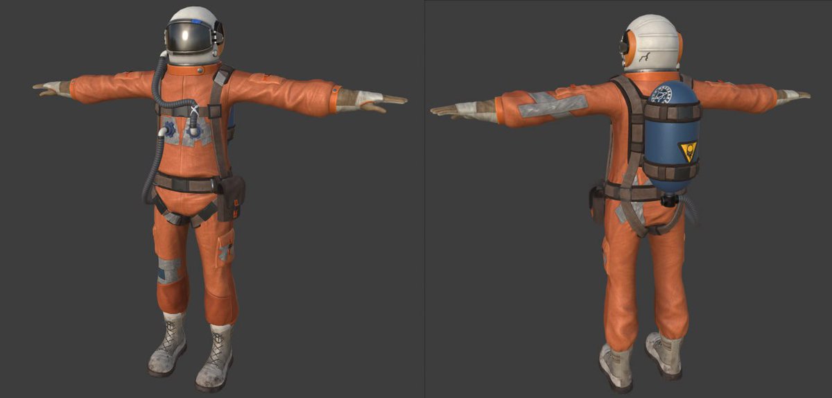 nulltermio's tweet image. Our astronaut model is finally ready!

Fun fact: the suit was inspired by a hand-crafted space costume we stitched together during our first onsite demo. 👨‍🚀

#spacesim #screenshotsaturday