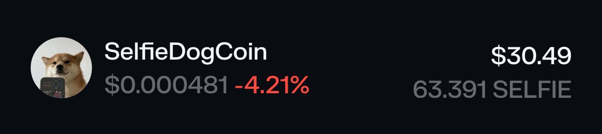 prerich01's tweet image. Day 3 of buying $Selfie everyday!

I did a 66 day buying streak before, time for part II of the journey!

So cheap 🤩