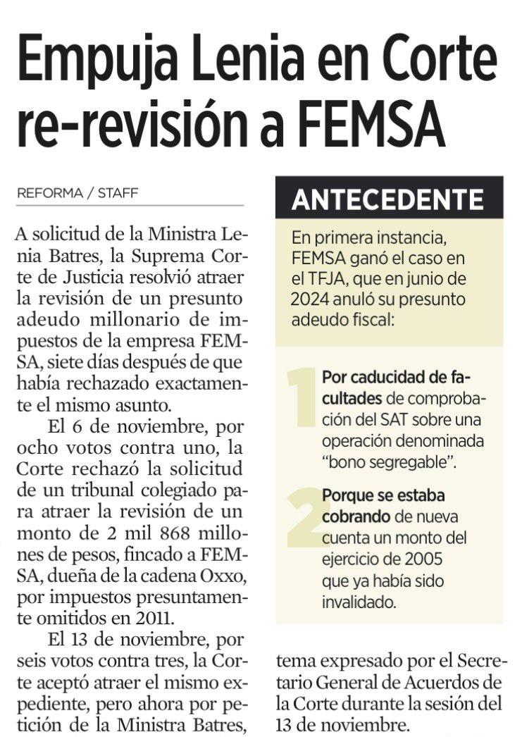 Hay decisiones que cuentan una historia por sí solas. Imaginen a la <a href="/SCJN/">Suprema Corte</a> rechazando un asunto fiscal gigantesco por falta de interés… y una semana después, mágicamente, reabriéndolo porque a una ministra “no le pareció”. No cambió la ley, no cambió el expediente, no cambió el